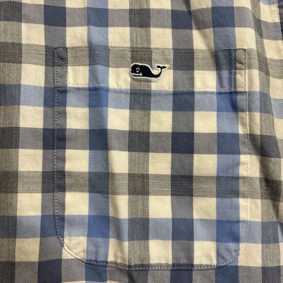 Vineyard Vines Men's Button Down Slim Fit Tucker Shirt Whale Blue Grey Large - Picture 12 of 16